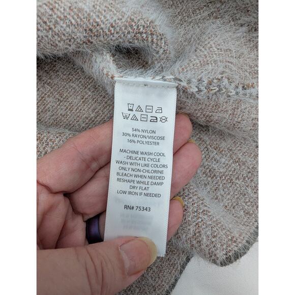 Rachel Zoe Plaid Shacket Pink Soft Fuzzy Button Front Cardigan Sweater 2X - Picture 2 of 7